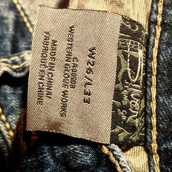 EUC Silver Jean Distressed Flare - Picture 4 of 4